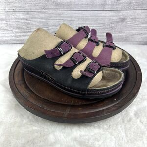 Goletta Women’s Black Purple Colorblock Strap Sandals Size 39 / US 8-8.5